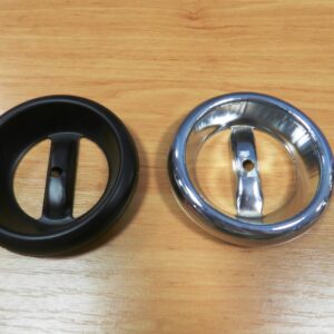 krytka koncovky výfuku Jawa černá X chrom